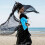 2Pairs Elegant Sky-Blue Long Folding Fans for Belly Dancing 8