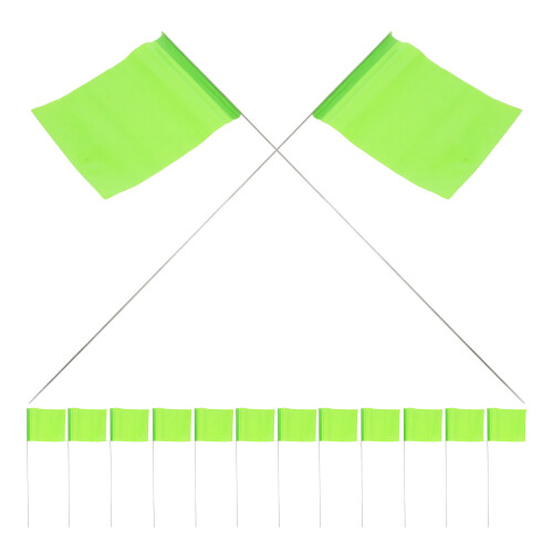200Pcs Portable Steel Wire Lawn Flags Polyester Yard Marking Set 1