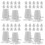 48Pcs Replacement Windup Parts for DIY Clockwork Robot Toys Grey 7
