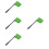200Pcs Portable Steel Wire Lawn Flags Polyester Yard Marking Set 9