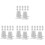48Pcs Replacement Windup Parts for DIY Clockwork Robot Toys Grey 4