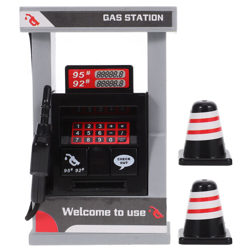 6Sets DIY Gas Station Model Kit Assorted Color Plastic Educational Toy