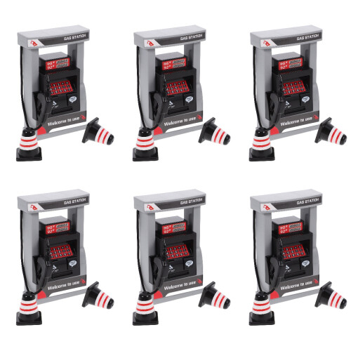 6Sets DIY Gas Station Model Kit Assorted Color Plastic Educational Toy 2