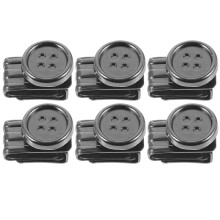 12Pcs Silver Metal Buttons No Sew for Mens Suspenders and Pants DIY