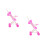 2Pcs Realistic Plastic Doll Stroller Toy Pink for Kids Play 10