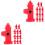 24Pcs Resin Fire Hydrant Models Multi Color for Table Decor 5