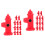 24Pcs Resin Fire Hydrant Models Multi Color for Table Decor 6