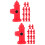 24Pcs Resin Fire Hydrant Models Multi Color for Table Decor 9