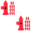 24Pcs Resin Fire Hydrant Models Multi Color for Table Decor 8