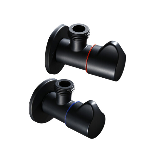 4Pcs Durable Brass Flow Control Valve Black Shut Off Valve for Shower