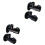 4Pcs Durable Brass Flow Control Valve Black Shut Off Valve for Shower 4