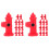24Pcs Resin Fire Hydrant Models Multi Color for Table Decor 4