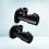 4Pcs Durable Brass Flow Control Valve Black Shut Off Valve for Shower 10
