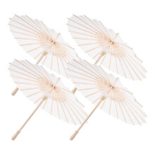 8Pcs Multi Color DIY Oil Paper Umbrella Blank Wood Frame for Painting