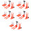 5Sets Orange Mini Platform Cart Forklift Hand Trolley Construction Toy 9