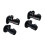 4Pcs Durable Brass Flow Control Valve Black Shut Off Valve for Shower 5