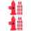 24Pcs Resin Fire Hydrant Models Multi Color for Table Decor 7