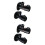 4Pcs Durable Brass Flow Control Valve Black Shut Off Valve for Shower 6