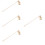 4Pcs Long Handle Candle Extinguisher Golden Iron Safe Wax Snuffer Tool 8