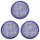 3Pcs Lightweight Linen Hat Base Blue Mesh for Headdress Making 3