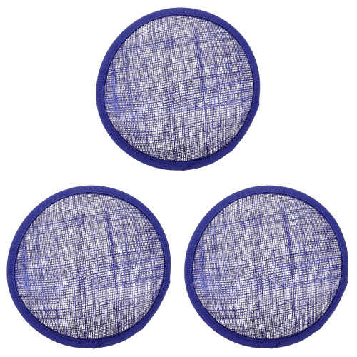 3Pcs Lightweight Linen Hat Base Blue Mesh for Headdress Making 2