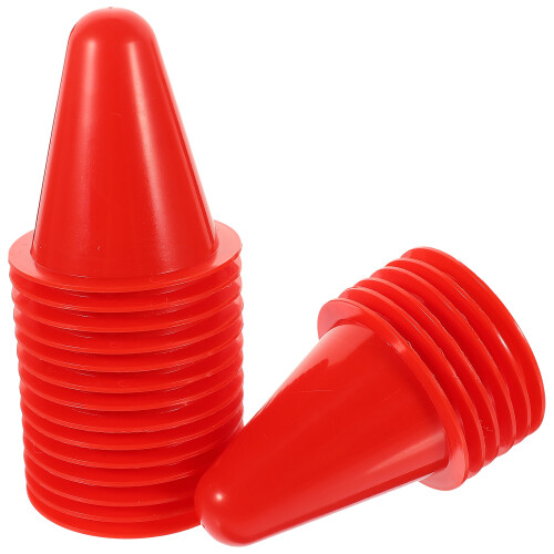 40St Kleurrijke Plastic Trainingscones Rood Voor Roller Skating 1