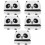 5St Handige Kledingstempel Voor Kinderen Wit ABS En Spons 9