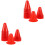 40St Kleurrijke Plastic Trainingscones Rood Voor Roller Skating 4