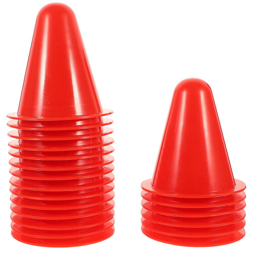 40St Kleurrijke Plastic Trainingscones Rood Voor Roller Skating 2