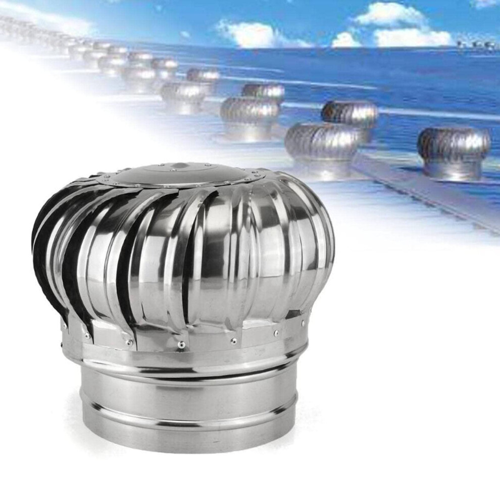 12 Inch 304 Stainless Steel Roof Turbine Ventilator For Energy Saving Quiet Attic Ventilation 9169991286129