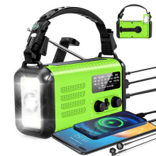 Emergency Solar Hand Crank NOAA Weather Alert Radio 20000mAh Power Bank LED SOS Flashlight Camping