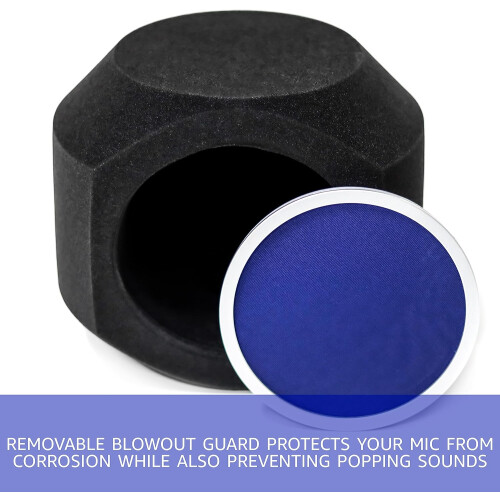 Microphone Isolation Shield with Pop Filter for Vocal Recording and Noise Reduction 1