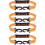 4Pièces Dragonnes Ski Orange Nylon Résistantes 5