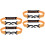 4Pièces Dragonnes Ski Orange Nylon Résistantes 4