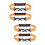 4Pièces Dragonnes Ski Orange Nylon Résistantes 7