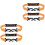 4Pièces Dragonnes Ski Orange Nylon Résistantes 3