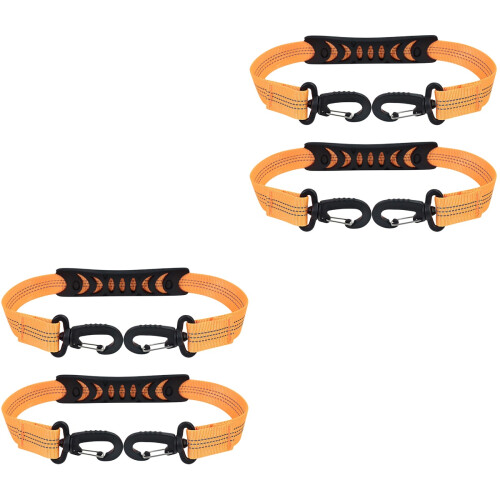 4Pièces Dragonnes Ski Orange Nylon Résistantes 2