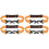 4Pièces Dragonnes Ski Orange Nylon Résistantes 2