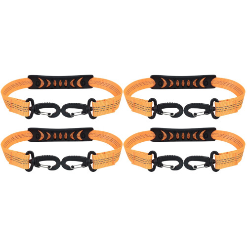 4Pièces Dragonnes Ski Orange Nylon Résistantes 1