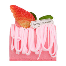 5Pièces Faux Gâteaux Rose Ornements Artistiques Décor