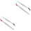 4Pièces Pinces Courbées Pointe Caoutchouc Inox Outils Maison 4