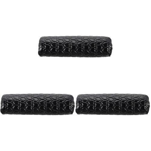 3Pièces Coussin Main Noir PU, Repose-Bras Confort 1