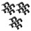 12Pièces De Conversion Guidon En Alliage Aluminium Noir 9