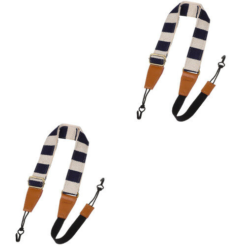 2Pièces Épaule Ukulélé Coton Cuir Ajustable Usage Polyvalent 2