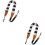 2Pièces Épaule Ukulélé Coton Cuir Ajustable Usage Polyvalent 6
