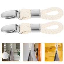 50Pièces Porte-Serviettes Métal En Coton Argenté