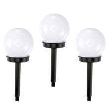 6Pcs Waterproof Solar Garden Lights Transparent Round Ball Ground Plug