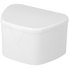 3Pcs White Denture Storage Box Mini Portable Plastic Retainer Case