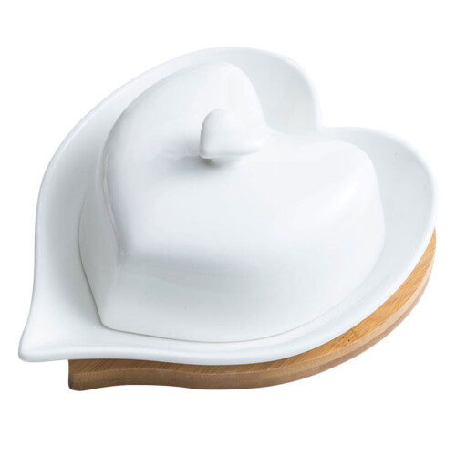 3Pcs Ceramic Butter Storage Plate White for Home Tableware 1