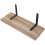 2Sets Wall Floating Shelves Solid Wood and Iron Storage Rack Khaki 1